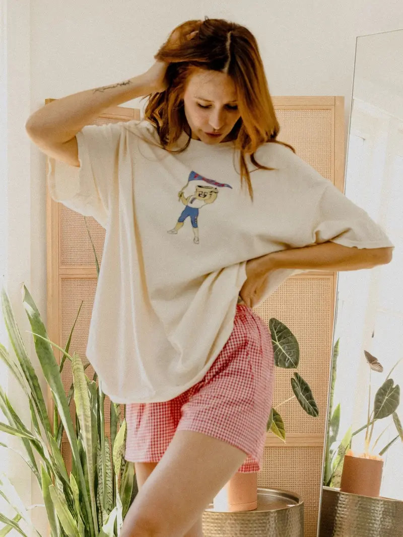 University Of Tulsa Mascot Flag Off White Thrifted Tee 1