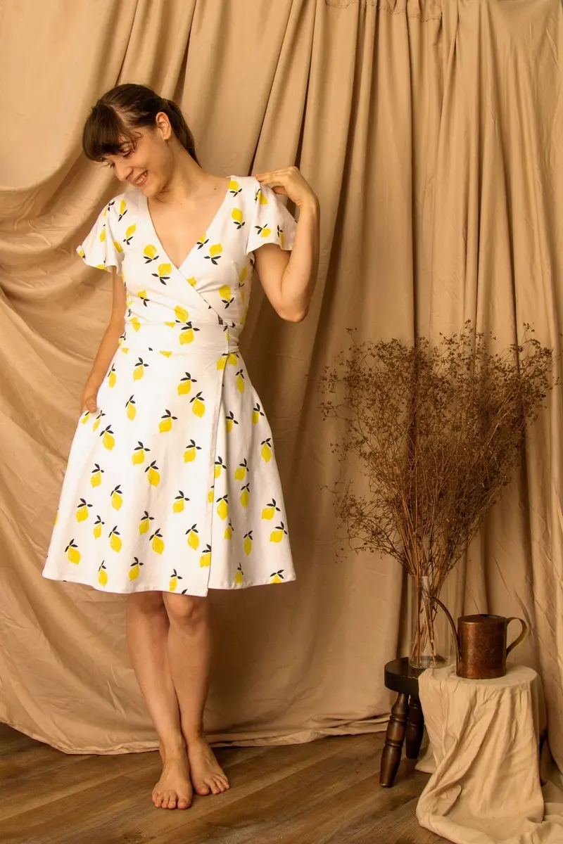 Untitled Thoughts Mathilde Wrap Dress/Top - Printed Copy Shop (+£7.00) 1