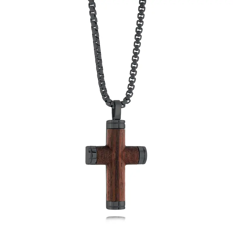 Urban Timber Cross Pendant 1