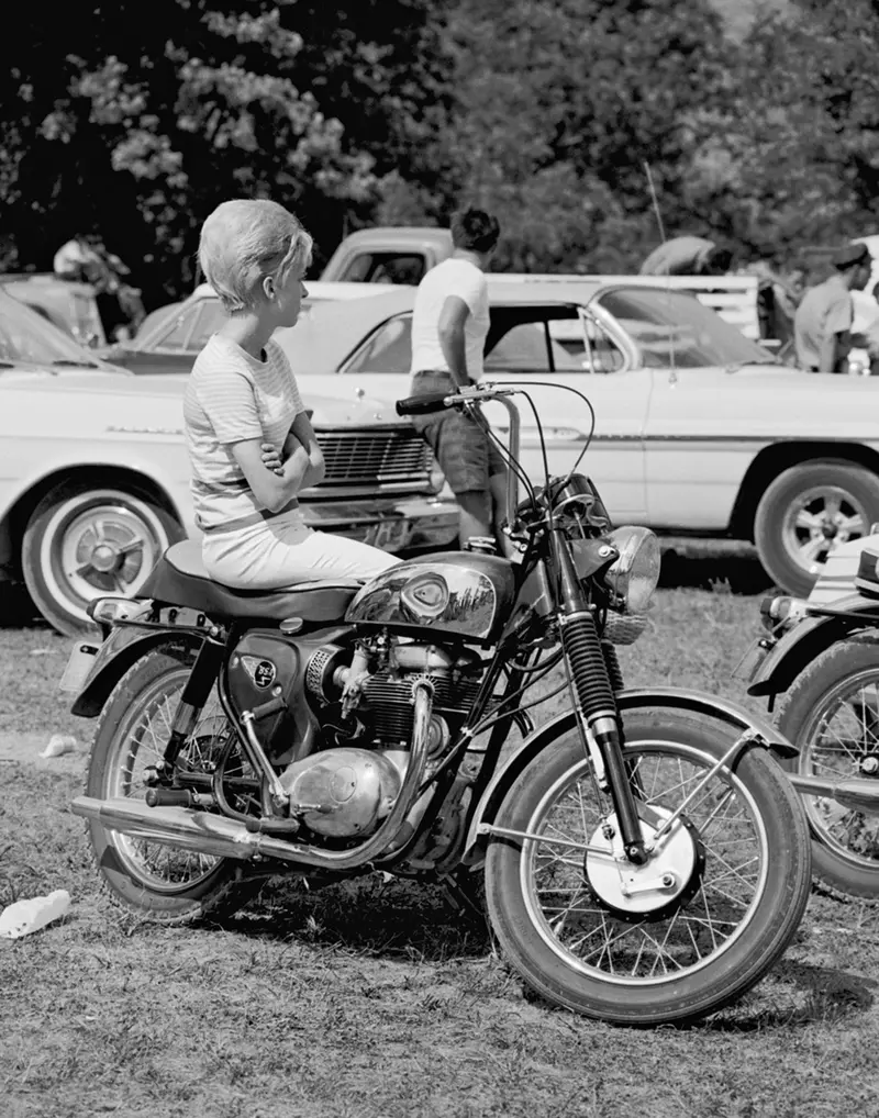 Vintage Lady On Motorcycle 1