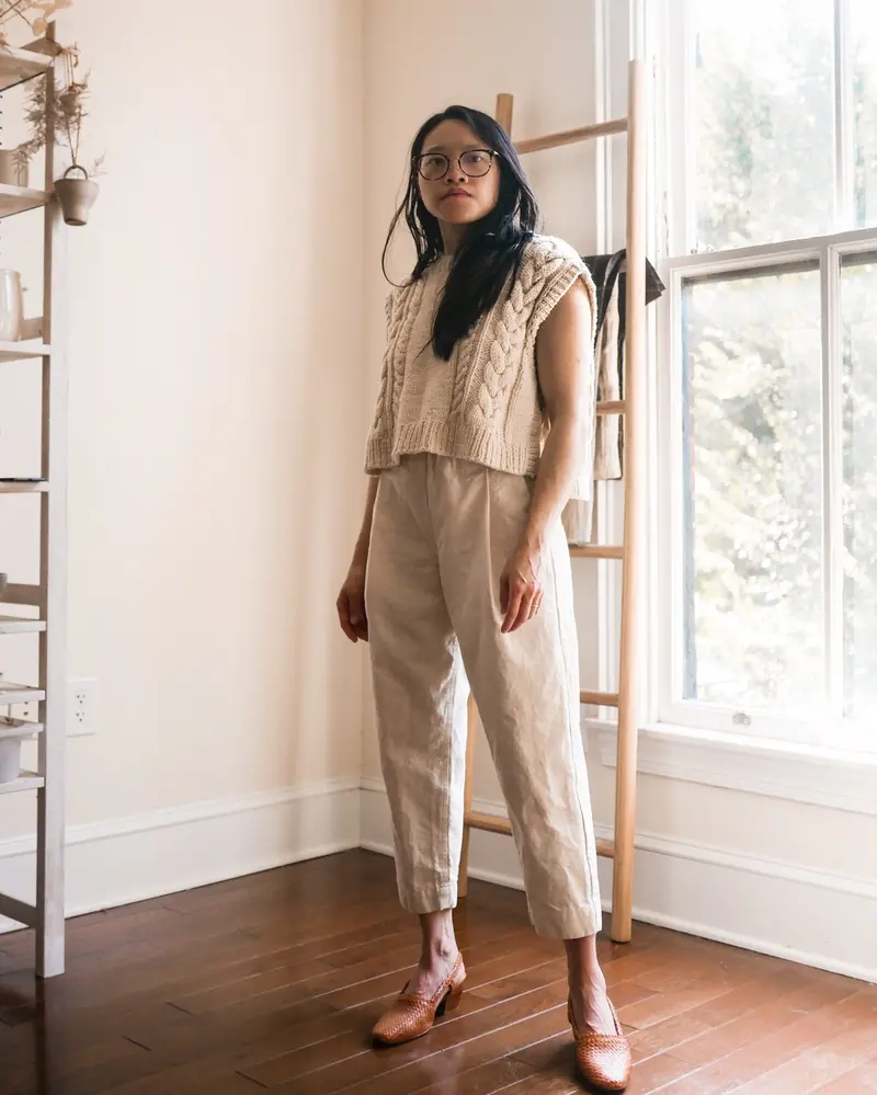 Vivian Shao Chen Bisque Trousers - Printed Copy Shop (+£10.00) 1