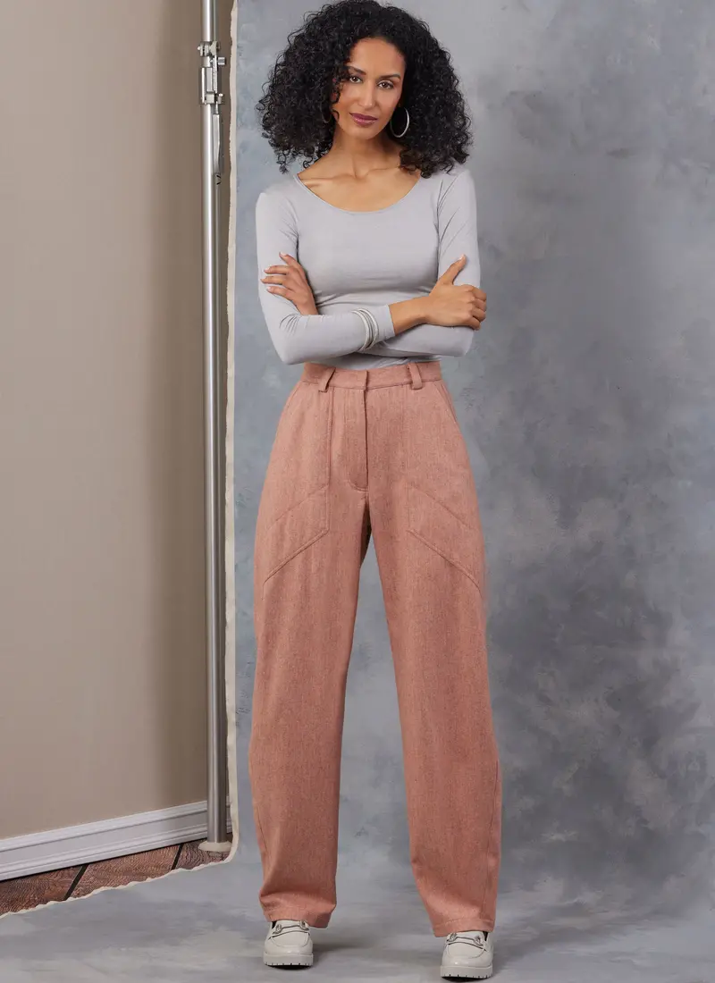 Vogue Barrel Trousers V2051 1