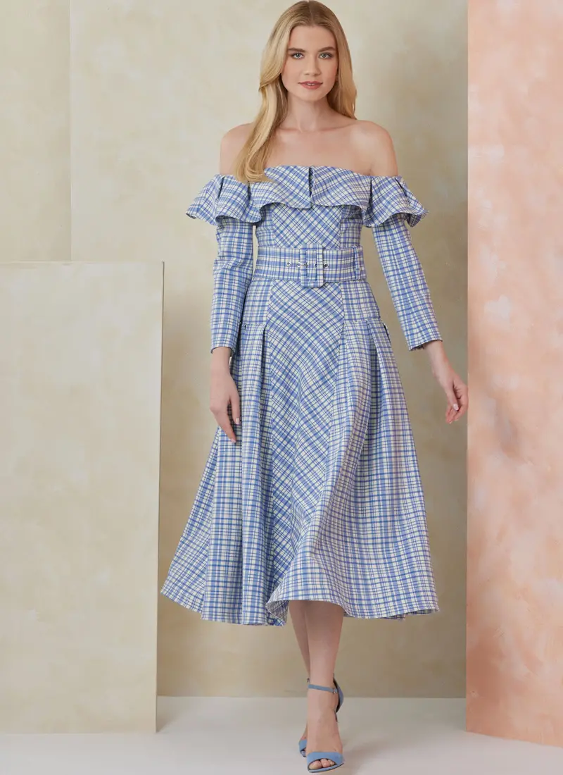 Vogue Dress And Belt V2104 1