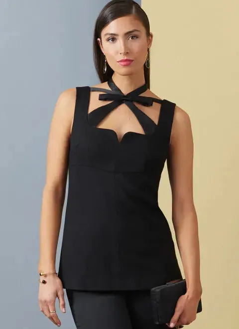 Vogue Sleeveless Tops V1922 1