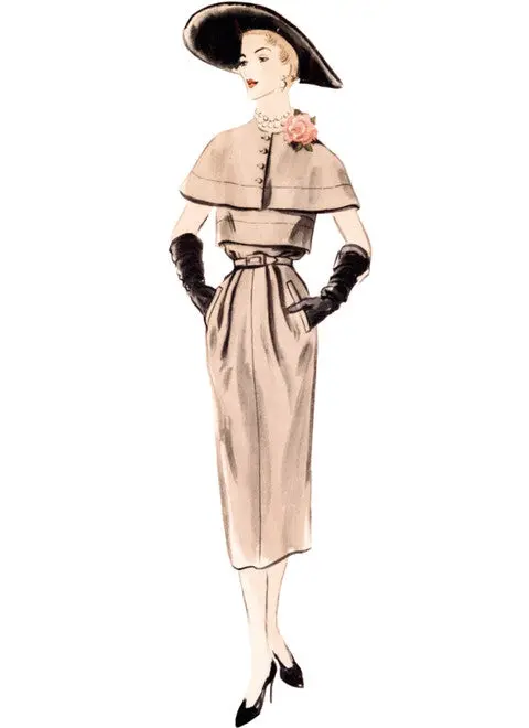 Vogue Vintage Dress & Capelet V1964 1