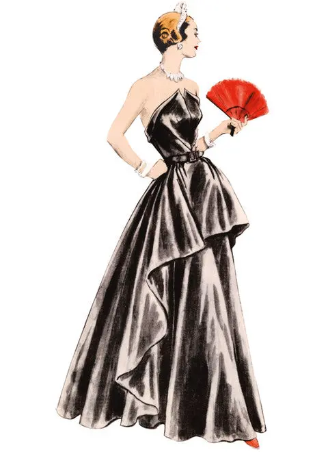 Vogue Vintage Evening Dress V1963 1
