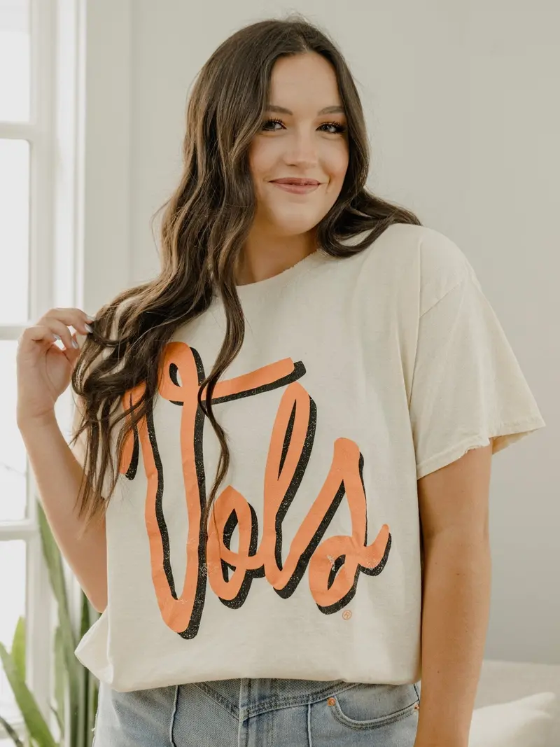 Vols Barbie Off White Thrifted Tee 1