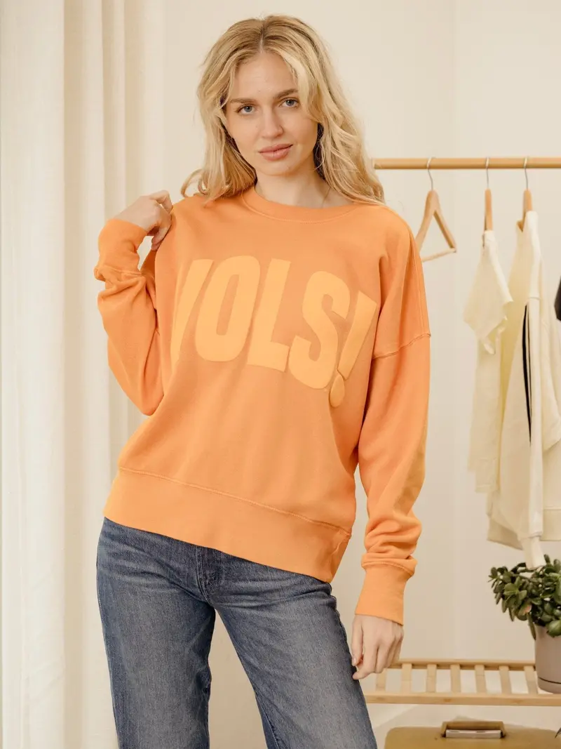 Vols Mono Puff Ink Orange Oversized Crew Hi-Dive Sweatshirt 1