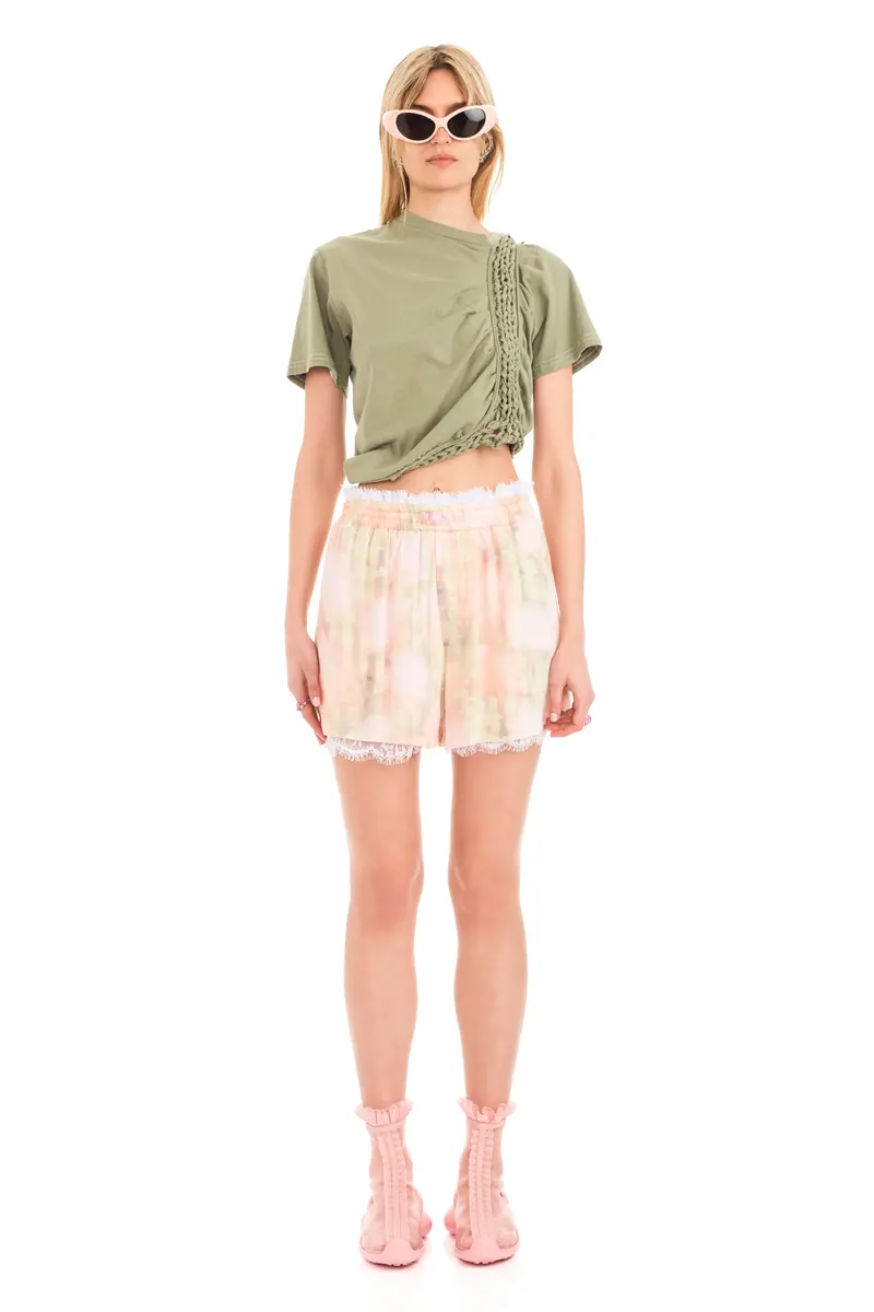 Washed Daisy Plaid Mini Boxer 1