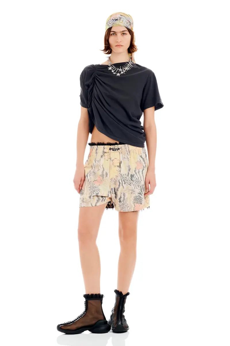 Washed Zebra Floral Odeon Boxer 1