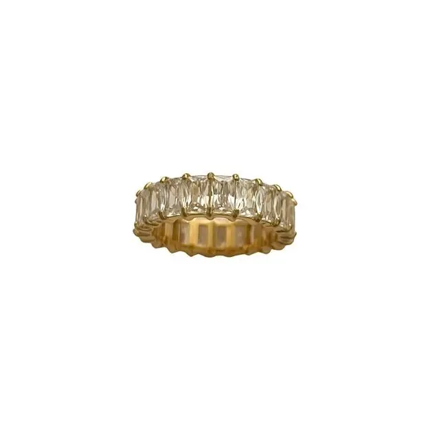 Waterproof Gold Crystal Ring 1