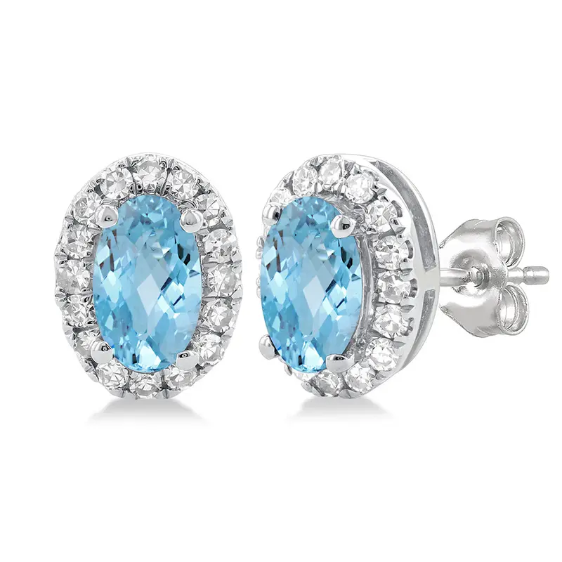 Wavecrest Aquamarine Earrings 1
