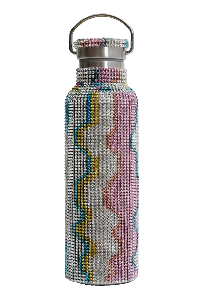 Wavy Multi Rhinestone Water Bottle 1
