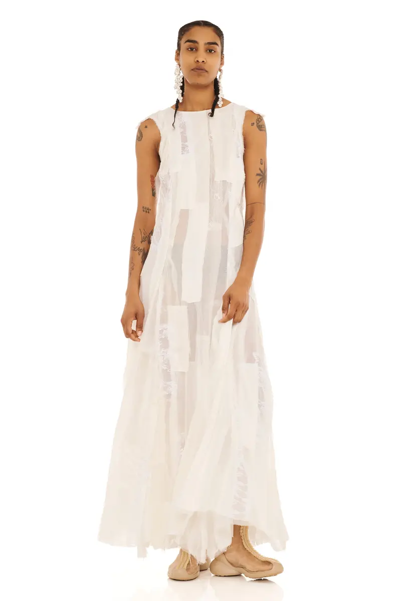 White Deadstock Primrose Dress 1