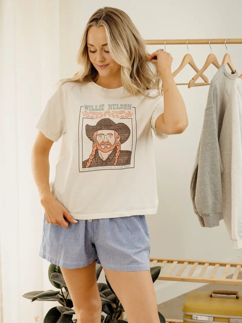 Willie Nelson Blue Eyes Crying In The Rain Off White Ellie Perfect Tee 1