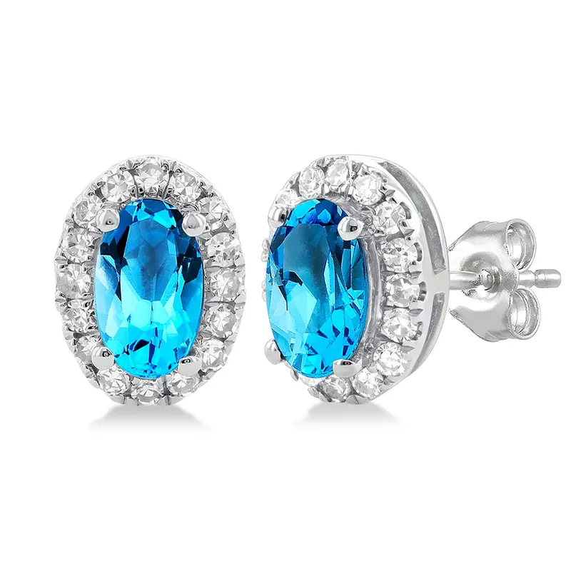 Winter Sky Blue Topaz Earrings 1