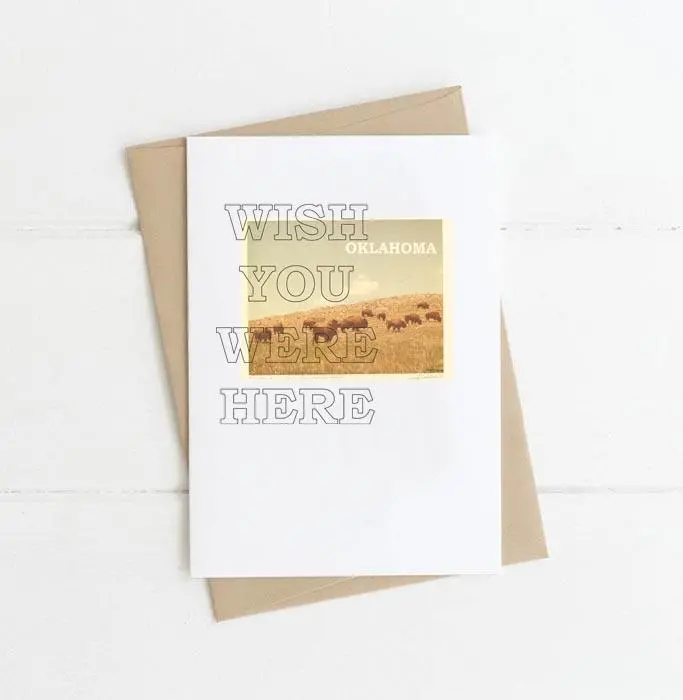 Wish You Were Here Ok Greeting Card (Not Available For Wholesale) 1