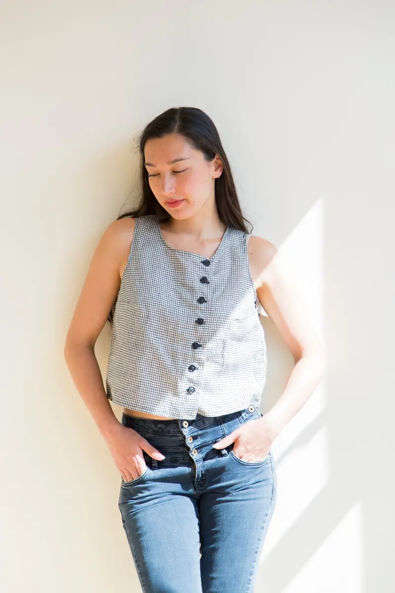 Workshop Molly Asymmetric Top - Printed Copy Shop (+£5.00) 1