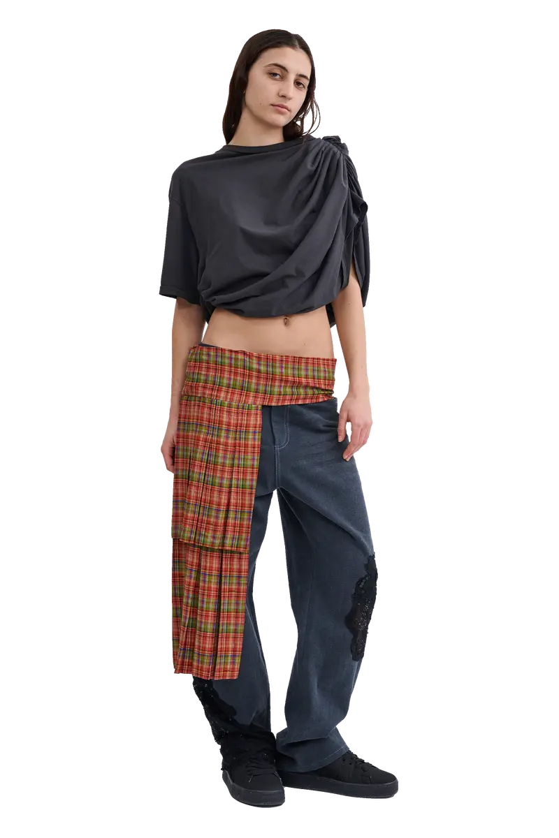 Worn Black Eva Draped Tee 1
