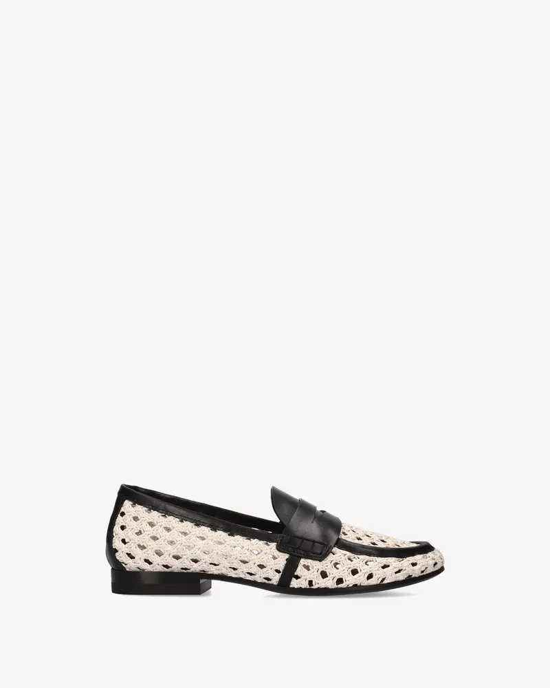 Woven Raffia And Leather Loafer 1