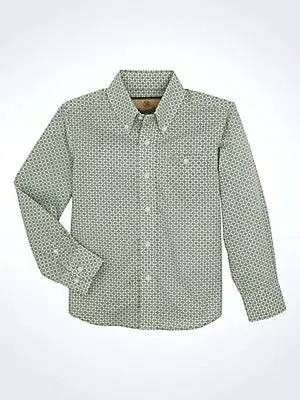 Wrangler Boys Classic Button-Down Print Shirt 1