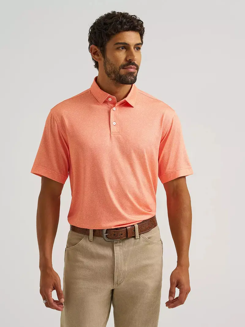 Wrangler Men's All Terrain Gear Performance Short-Sleeve Polo Shirt 1