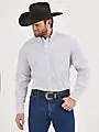 Wrangler Men's George Strait Long Sleeve Button Down One Pocket Shirt 1