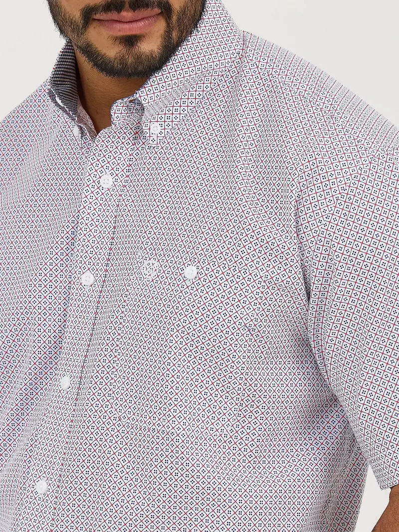 Wrangler Men's George Strait Short-Sleeve One Pocket Button Down Shirt 1