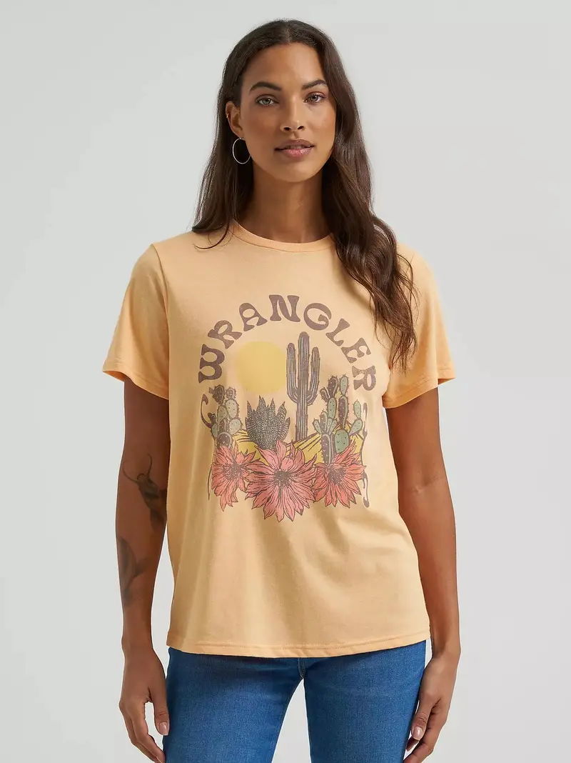 Wrangler Women's Cactus Floral Reg Fit Tee 1