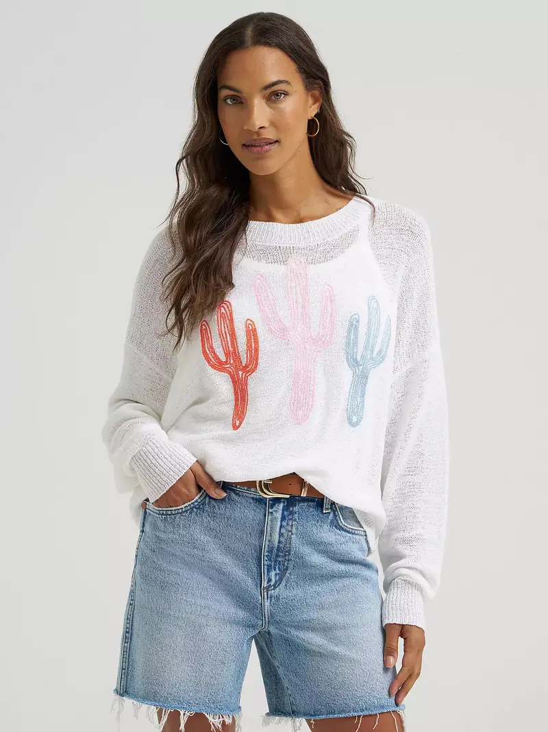 Wrangler Women's Gauzy Knit Sweater 1