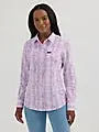 Wrangler Women's Retro Stripe Slim Western Snap Shirt 1