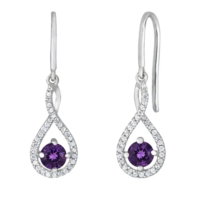 Wysteriadrop Amethyst Twist Earrings 1