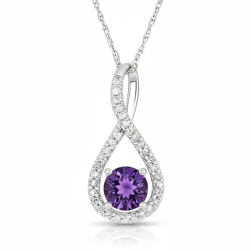 Wysteriadrop Amethyst Twist Pendant 1