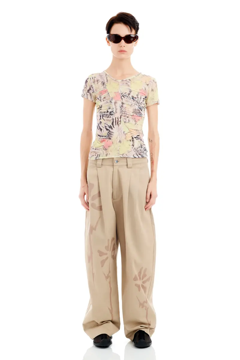 Zebra Floral Serpentine S/S Top 1