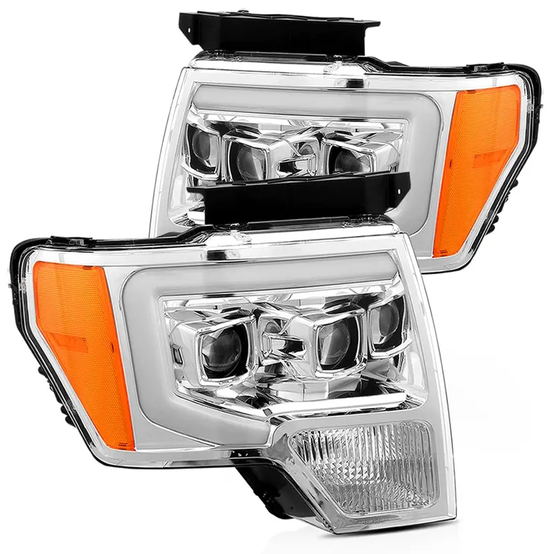 Alpharex Plank-Style Projector Headlights With Chrome Housing 1