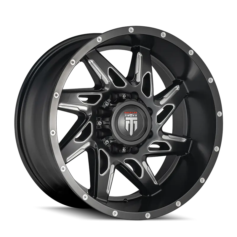 American Truxx At183 Spyder Wheel – 20X10 Gloss Black/Milled Finish, 5X139.7, -24Mm Offset, 87.1Mm Bore 1