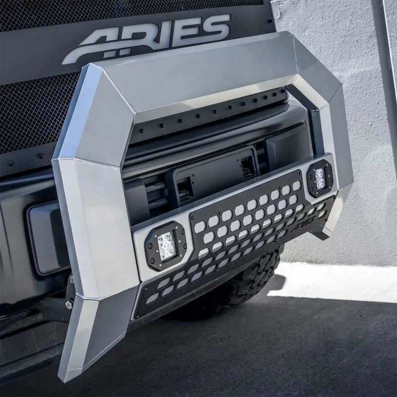 Aries 2155100 Advantedge Bull Bar – 5.5-Inch Chrome Aluminum With Integrated Light Mounts For Dodge Ram 1500 1