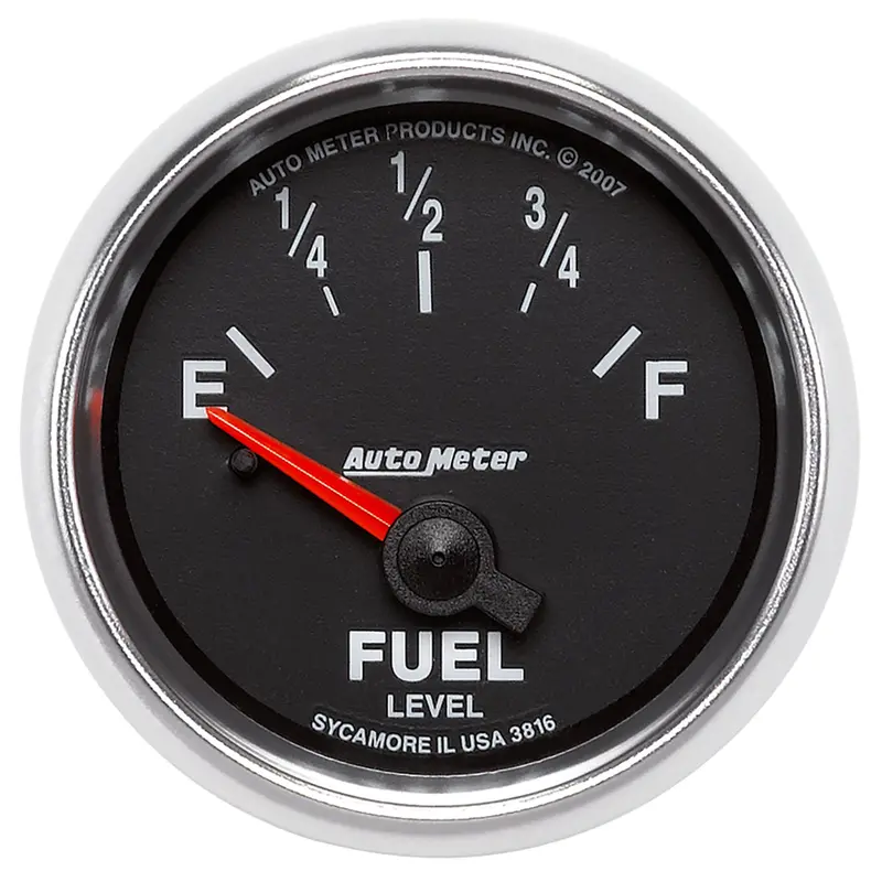 Autometer 3816 2-1/16-Inch Electric Fuel Level Gauge (240–33 Ohm Range) 1