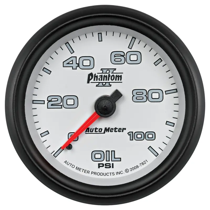 Autometer 7821 Phantom Ii Mechanical Oil Pressure Gauge – 2-5/8", 0–100 Psi 1