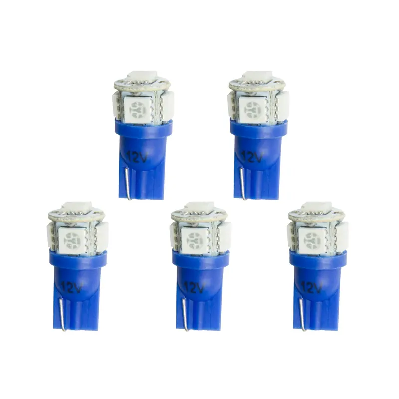 Autometer Led Replacement Bulb Pack – T3 Wedge, Blue, 5-Pack (Model 3286-K) 1