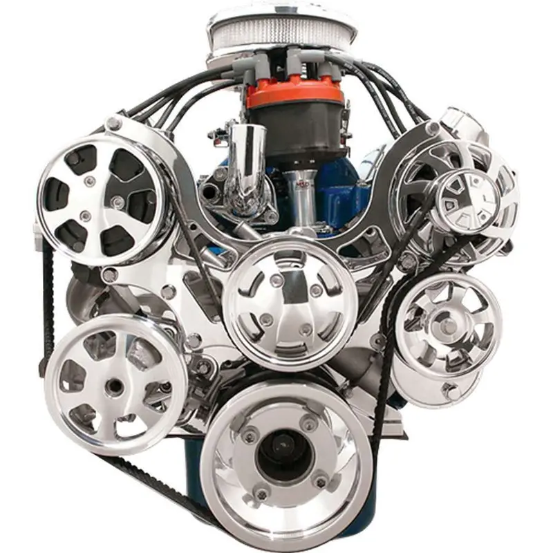 Billet Specialties 13600 Sbf True-Trac Pulley System – Serpentine Belt Drive Kit For Small-Block Ford Engines 1