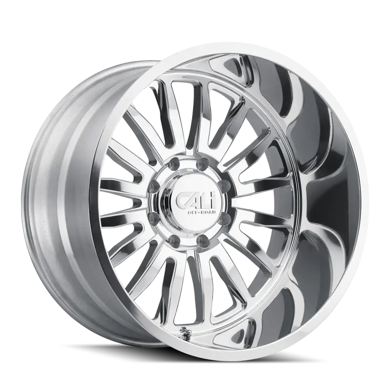 Calif Off-Road 9110-22178P Summit Polished 22X10 Wheel – 8X180 Bolt Pattern, 0Mm Offset, 124.1Mm Hub Bore 1