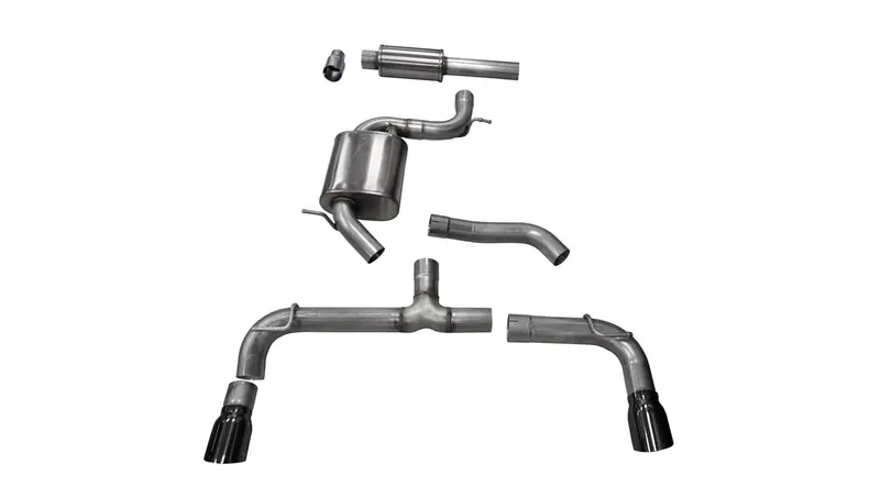 Corsa Performance Cat-Back Exhaust System – 3" Dual Rear, Black Tips, For 2014–2019 Vw Golf Gti Mk7 1
