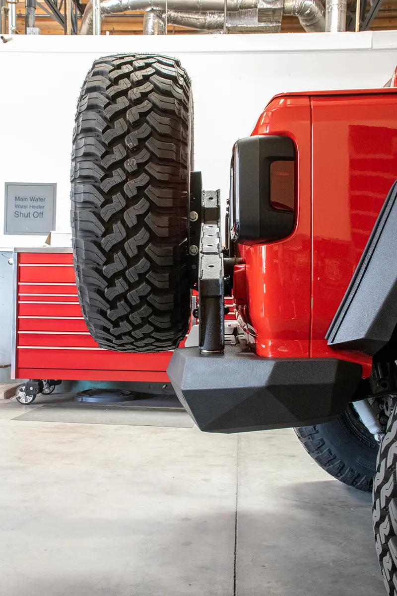 Dv8 Off-Road Rbjl-02 Frame-Mounted Tire Carrier – For 2018–2024 Jeep Wrangler Jl, Includes Bumper End Caps 1