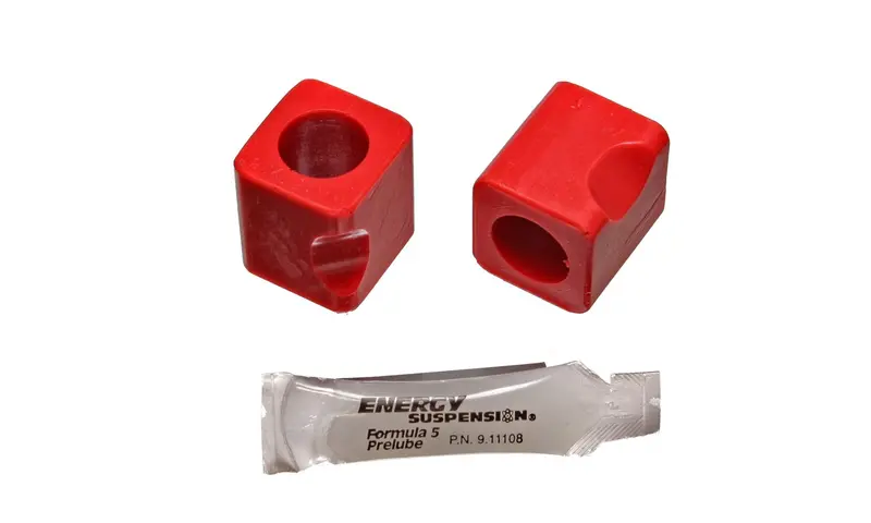 Energy Suspension 7.5110R Rear Sway Bar Bushing Kit – 20Mm Diameter, Red Polyurethane Performance Upgrade 1
