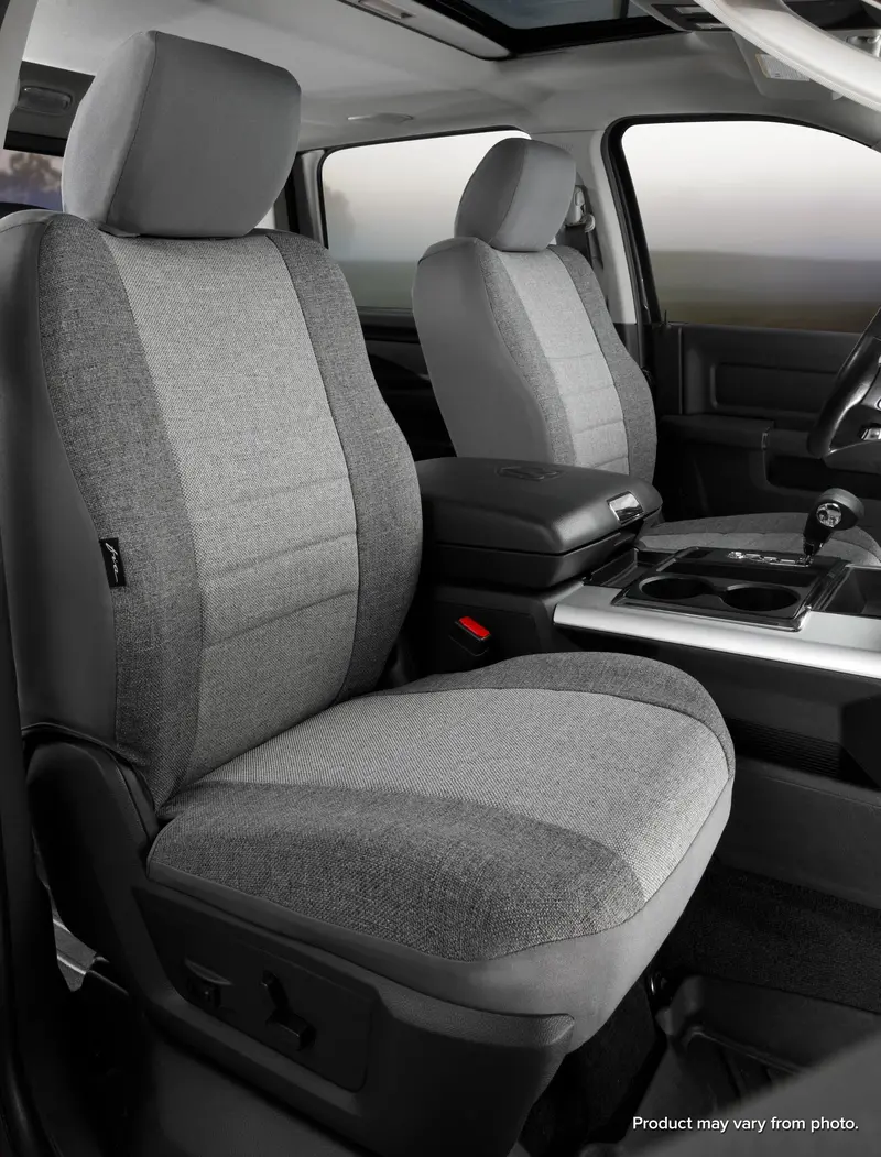 Fia Oe38-22 Gray Tweed Custom Seat Covers With Adjustable Headrests 1