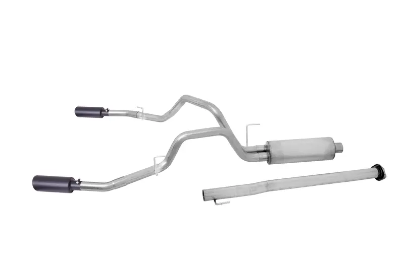 Gibson Black Elite Dual-Split Cat-Back Exhaust – Stainless Steel Construction 1