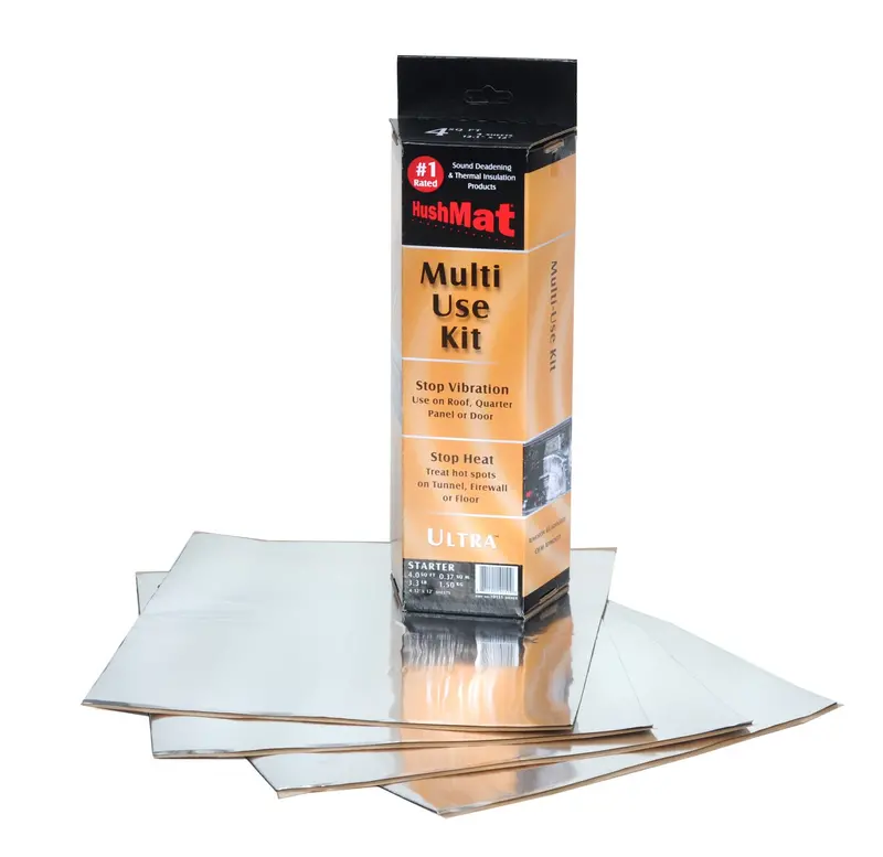 Hushmat 10151 Ultra Starter Sound Deadening Kit – 4-Piece Silver Sheets (12" X 11") 1