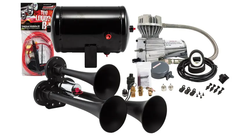 Kleinn Pro Blaster Triple Air Horn Kit – Compact High-Decibel System 1