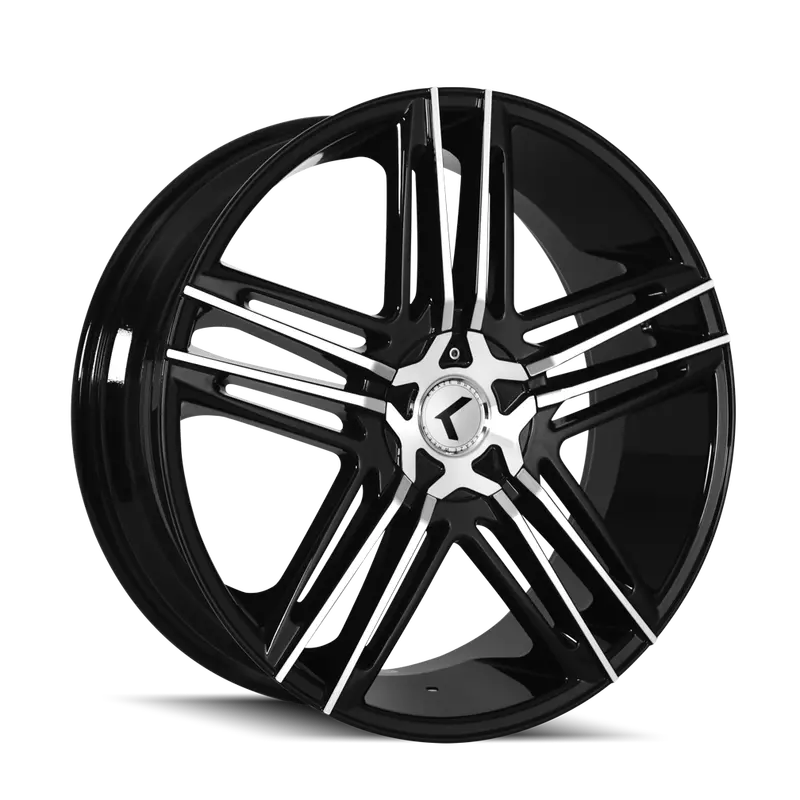 Kraze Kr157 Forged Alloy Wheels – 22X8.5 Inch, Black/Machined Finish, 5X112 & 5X114.3 Bolt Pattern 1